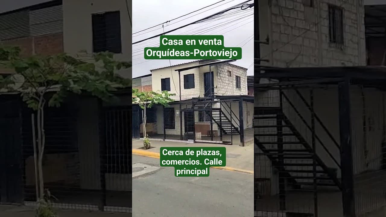 Video de Casa comercial dos plantas en Portoviejo financiamiento Biess